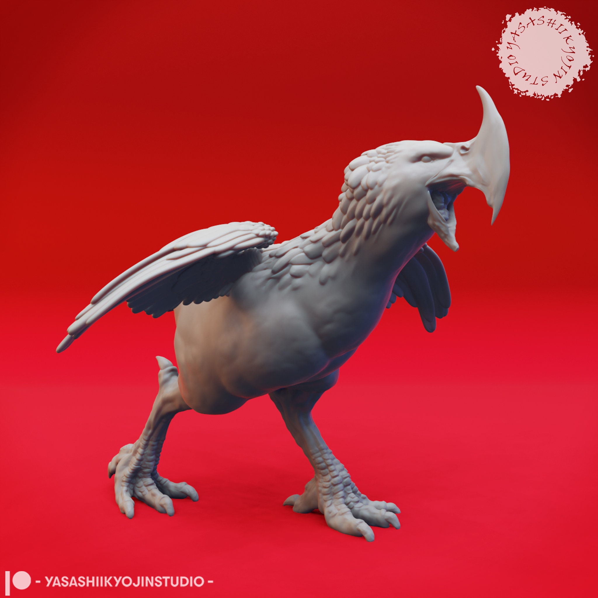 Axe Beak - Screeching - 3D Printed Mini for Tabletop Gaming