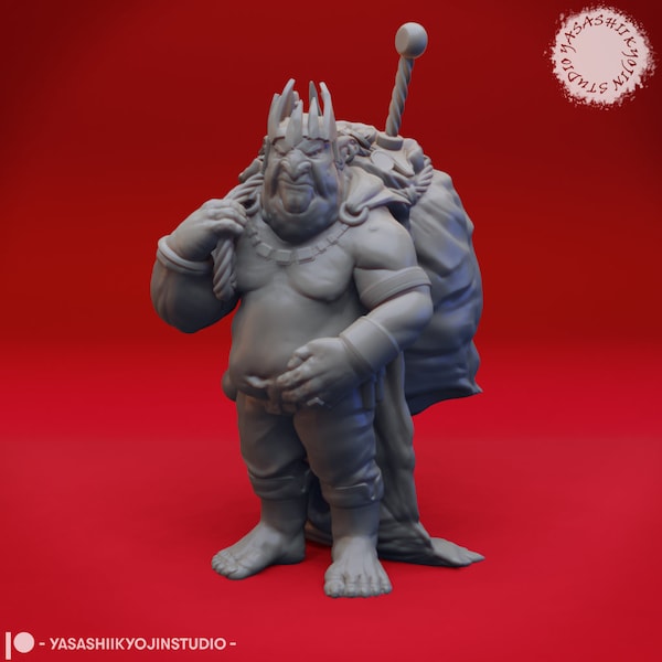 Goblin - Grinkle the Goblin “King” - 3D Printed Mini for Tabletop Gaming, Dungeons and Dragons, Pathfinder, Kings of War and other RPG's