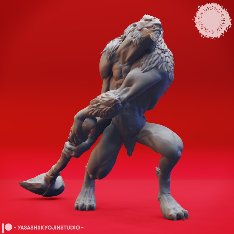 Quaggoth Mini Quaggoth - Stone Club - 3D Printed Mini for Tabletop Gaming, Dungeons ...