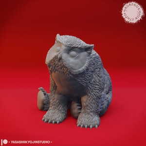Owlbear Cub - 3D Printed Mini for Tabletop Gaming, Dungeons and Dragons, Pathfinder, Kings of War and other RPG&#39;s