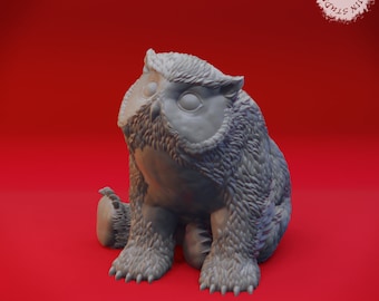 Owlbear Cub - 3D Printed Mini for Tabletop Gaming, Dungeons and Dragons, Pathfinder, Kings of War and other RPG's