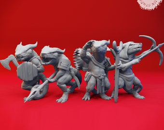 Kobold Mob - Bundle - 3D Printed Mini for Tabletop Gaming, Dungeons and Dragons, Pathfinder, Kings of War and other RPG's