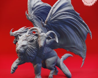 Chimera - 3D Printed Mini for Tabletop Gaming, Dungeons and Dragons, Pathfinder, Kings of War and other RPG's
