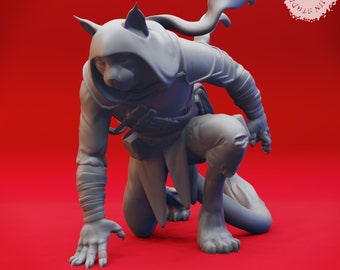 Tabaxi - Rogue - 3D Printed Mini for Tabletop Gaming, Dungeons and Dragons, Pathfinder, Kings of War and other RPG's