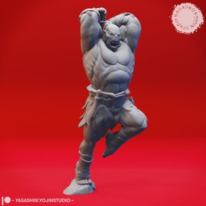 Orc - Leaping - 3D Printed Mini for Tabletop Gaming, Dungeons and Dragons, Pathfinder, Kings of War and other RPG&#39;s