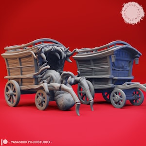 Mimic Wagon - drukowana w 3D miniaturowa figurka do gier planszowych, Dungeons and Dragons, Pathfinder, Kings of War i innych gier RPG