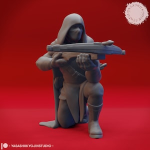 Bandit - Crossbow - 3D Printed Mini for Tabletop Gaming, Dungeons and Dragons, Pathfinder, Kings of War and other RPG&#39;s