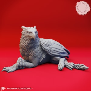 Griffin - Laying - 3D Printed Mini for Tabletop Gaming, Dungeons and Dragons, Pathfinder, Kings of War and other RPG&#39;s