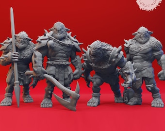 Bugbear Warband - Paquete - Miniaturas impresas en 3D para juegos de mesa, Dungeons and Dragons, Pathfinder, Kings of War y otros juegos de rol