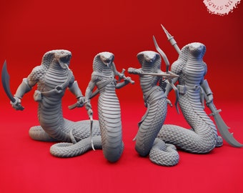 Yuan-Ti Den - Bundle - 3D Printed Minis for Tabletop Gaming, Dungeons and Dragons, Pathfinder, Kings of War and other RPG's