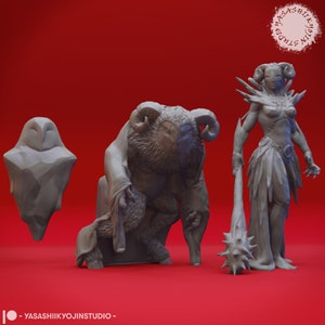 Auril - All Forms - Bundle - 3D Printed Mini for Tabletop Gaming, Dungeons and Dragons, Pathfinder, Kings of War and other RPG&#39;s