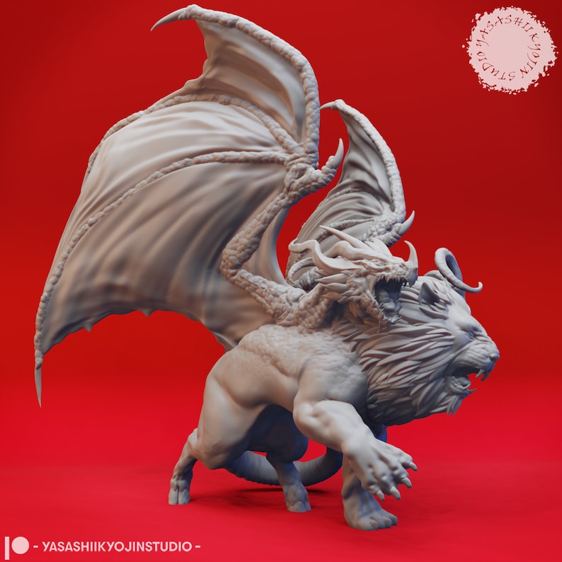 Chimera - 3D Printed Mini for Tabletop Gaming, Dungeons and Dragons ...