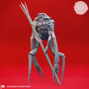 Crabfolk - Lança - Mini impresso em 3D para jogos de mesa, Dungeons and Dragons, Pathfinder, Kings of War e outros RPGs