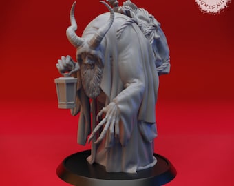 Krampus - 3D Printed Mini for Tabletop Gaming, Dungeons and Dragons, Pathfinder, Kings of War and other RPG's