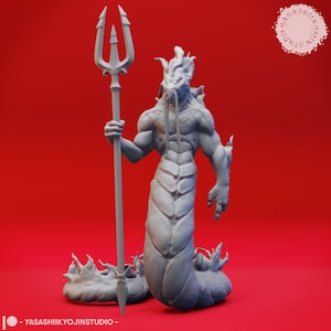 Flammensalamander - Wächter - 3D Gedruckt für Tabletop Gaming, Dungeons and Dragons, Pathfinder, Kings of War und andere RPG&#39;s