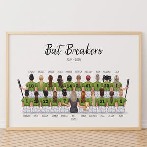 Personalised Softball gift for girls, Softball team, Graduation gift, Softball player, Sport team gift, Softball pitcher, Softball printable