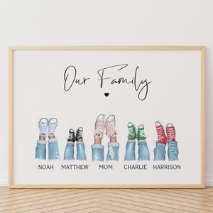 Personalised family print, Family illustration, Personalised family gift, Family portrait, Mothers Day, Fathers Day, Birthday gift, Keepsake