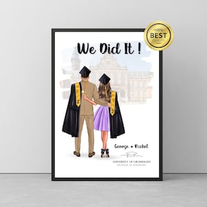 Regalo de graduación de pareja personalizado, regalo de graduación para pareja, regalo de graduación para novia, regalo para novio, graduación de mejor amigo