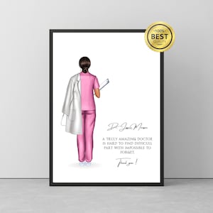 Personalisiertes Doktoranerkennungsgeschenk für Frauen, danke Geschenke für Doktor, benutzerdefinierte Doktordruck, Doktorabschlussgeschenk, Doktorruhestand