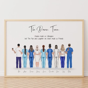 Personalised Nurse Print, Nurse Gift, Best Friend Print, Vet Gift, Doctor Print, Scrub Life, Thank you nurse, Nurse Team, Doctors Colleagues