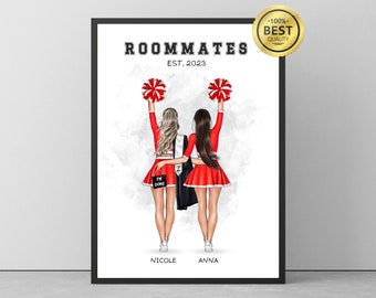 Roommate Graduation Gift, Roommates Gifts, Cheerleader Gift for Roommate, Personalized Roommate Gift, Romie Grad Gift, Roommates Gifts