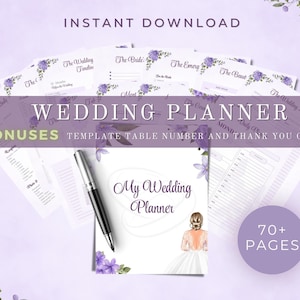 76 Page Wedding Planner Printable,Template Wedding Planner,Wedding Itinerary,Wedding Planning Book,Wedding Planning Checklist, DIGITAL