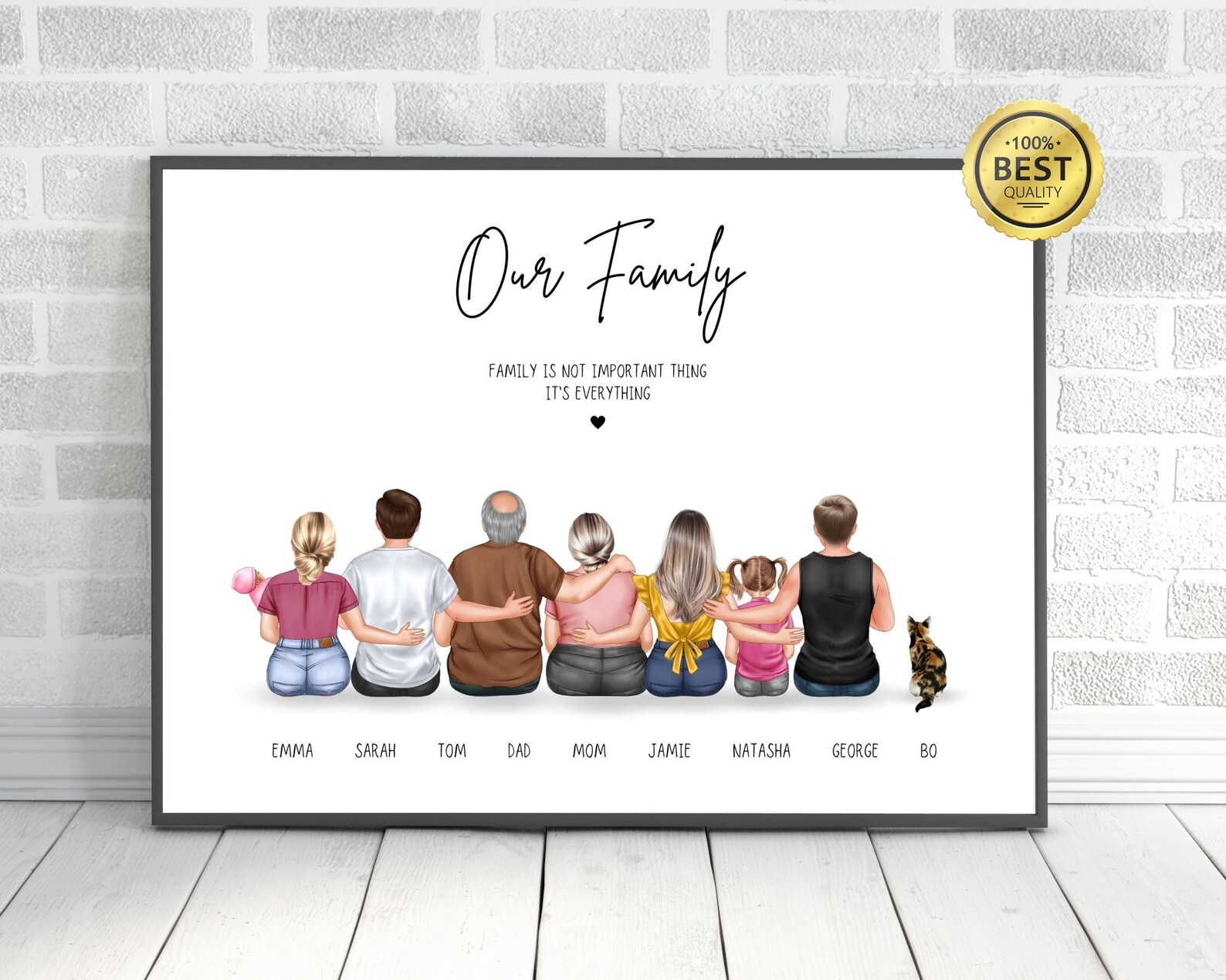 9. Etsy Personalized Family Portrait