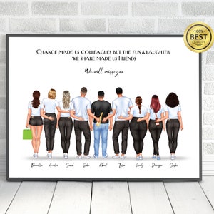 Cadeau collègue, cadeau collègue, impression collègue, ami collègue, cadeau de départ d'un collègue, cadeau d'adieu collègue, cadeau nouvel emploi, membre de l'équipe