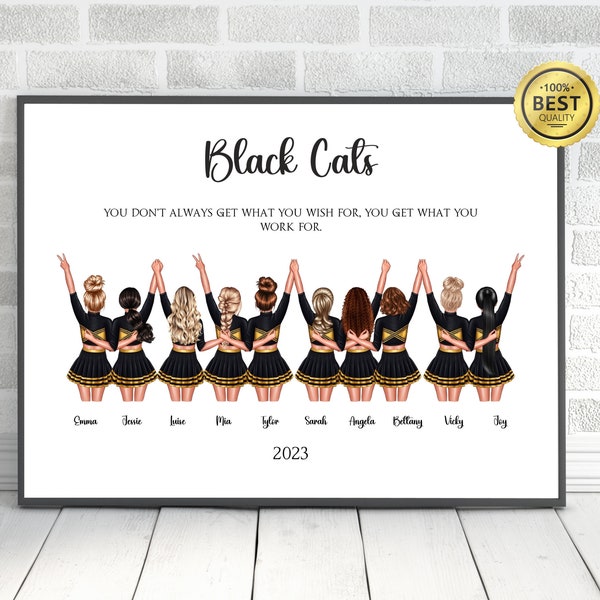 Cheer Team Gifts, Personalized Cheer Team Print, Cheer Competision Gifts, Cheer Couch Gift, Cheer Team Christmas Gifts, Keepsake gift