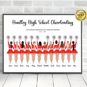 Cheer Gifts Cheerleaders Print Personalized Cheerleader Gifts Cheer Friend Gift Personalized Cheerleader Poster Custom Cheer Team Gift