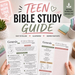 Arbeitsbuch für Teenager zur Bibelarbeit, Bibelleitfaden für Jugendliche, Material für christlichen Heimunterricht, druckbare PDF-Datei für den Sonntagsunterricht