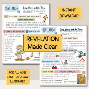 Book of Revelation Explained, Bible Study Guide Printable Revelation ...