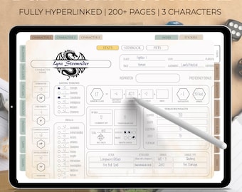 DND Journal | DND Digital Journal for Tablet | Goodnotes DND Journal | Campaign and Session Tracker | Character Sheet | DnD Digital Notebook