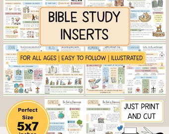 Bible Study Inserts Printable PDF