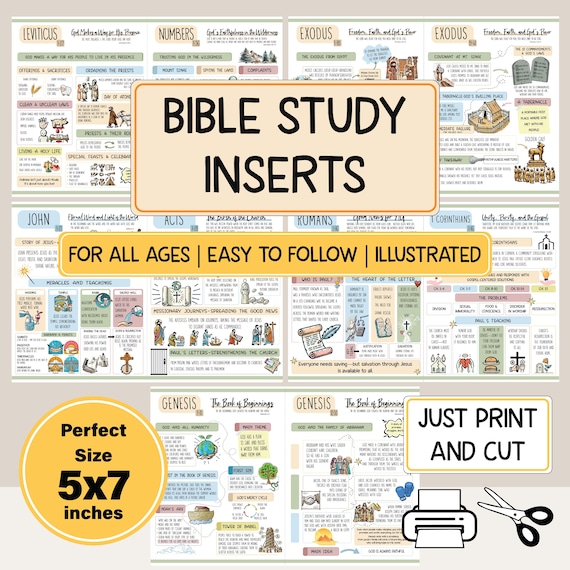 Bible Study Inserts Printable PDF