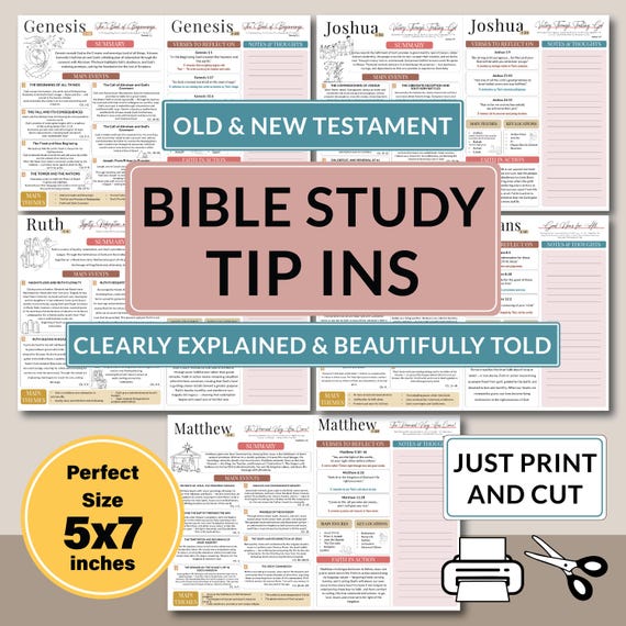 Bible Tip Ins Printable Bible Study in a Year