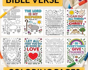 Printable Bible Verse Coloring Pages, Christian Scripture Coloring Sheets for Kids and Adults PDF