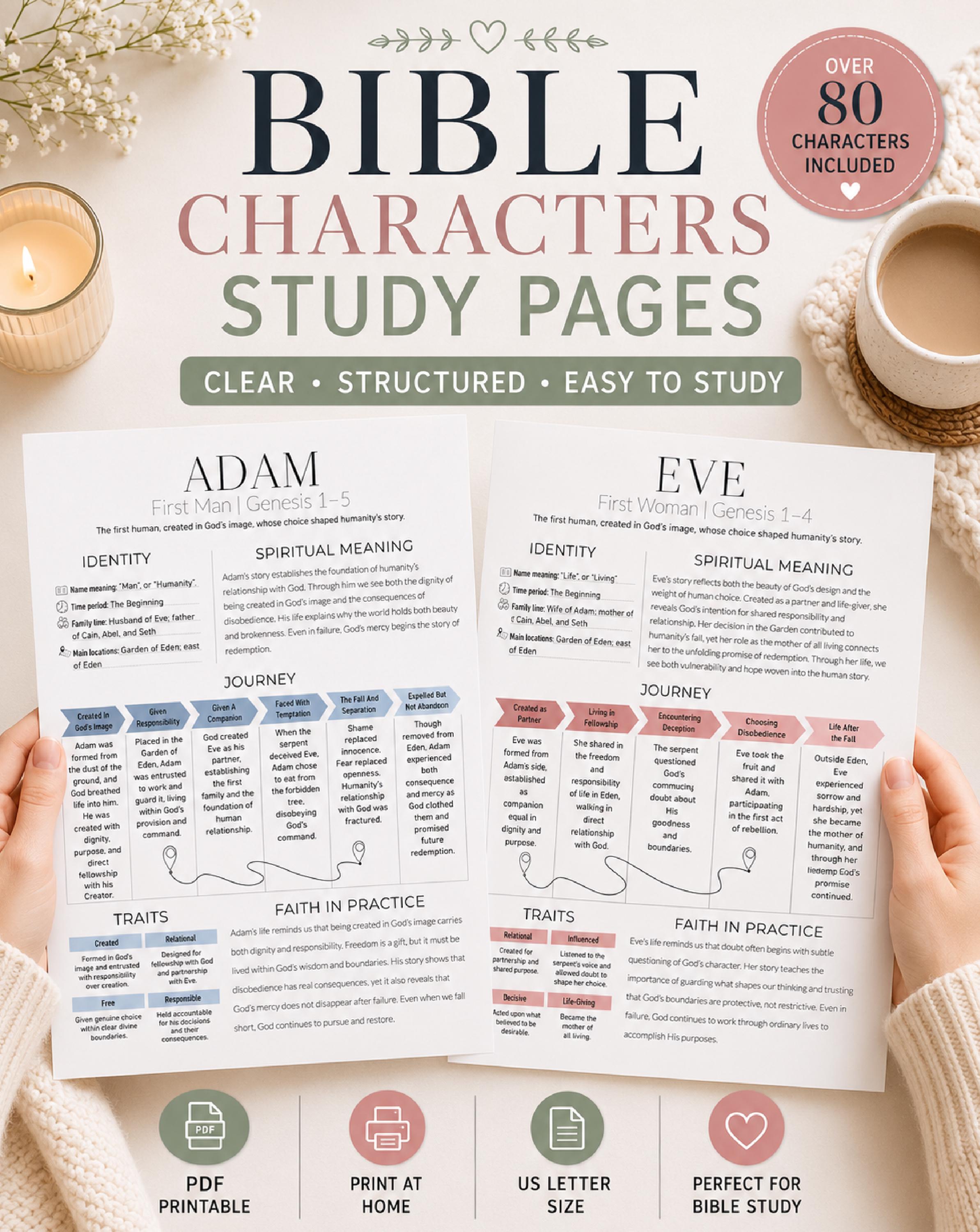Bible Characters Study Guide, Important People of the Bible From Old ...
