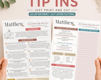 Bible Tip Ins Printable Bible Study in a Year