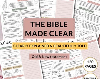 Printable Bible Study Guide: Scripture Workbook & Faith Journal PDF
