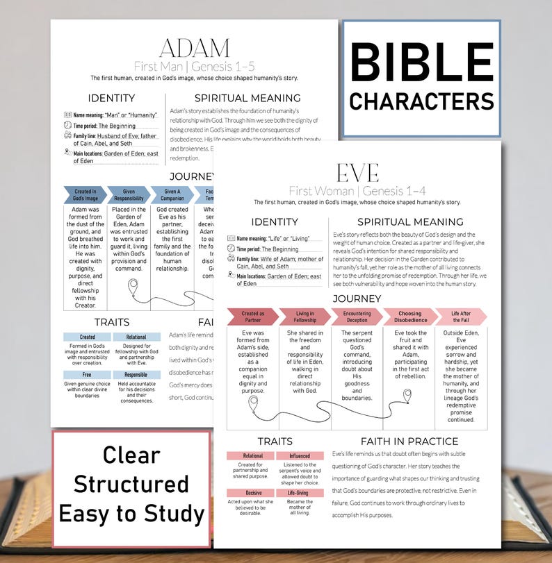 Bible Characters Study Guide Printable. Important People of the Bible ...