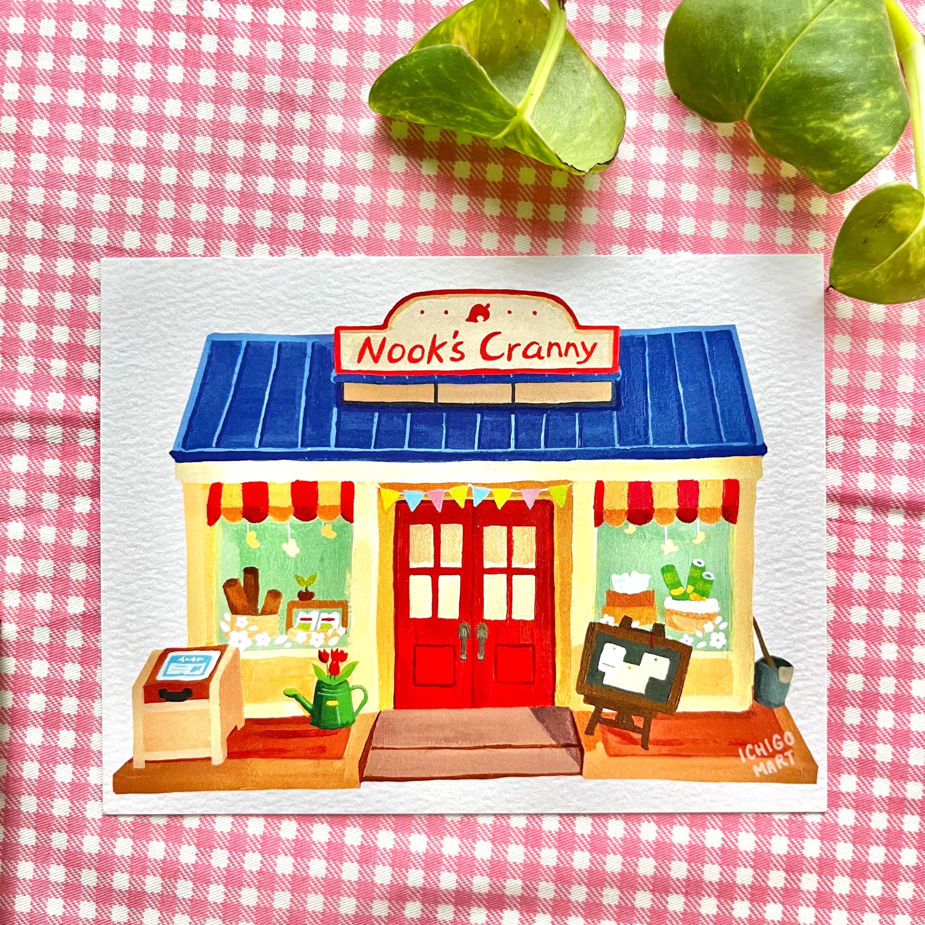 Nook's Cranny Velvet Stool Acnh Olive Villager NFC Card For