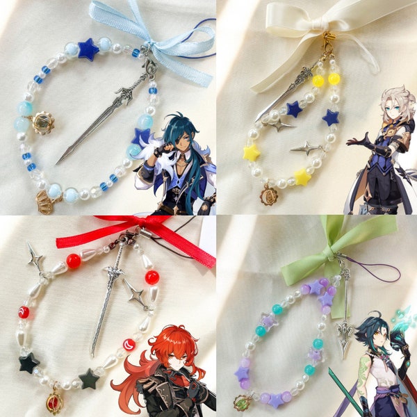 Genshin Impact Phone Strap 3D Charm Accessory