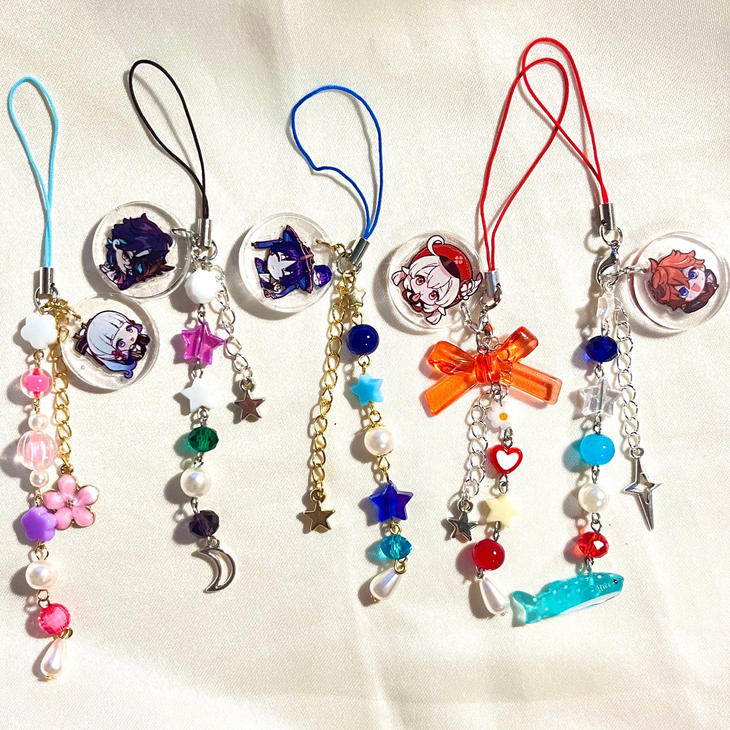 Genshin Impact Mini Phone Strap 3D Charm Accessory - Etsy
