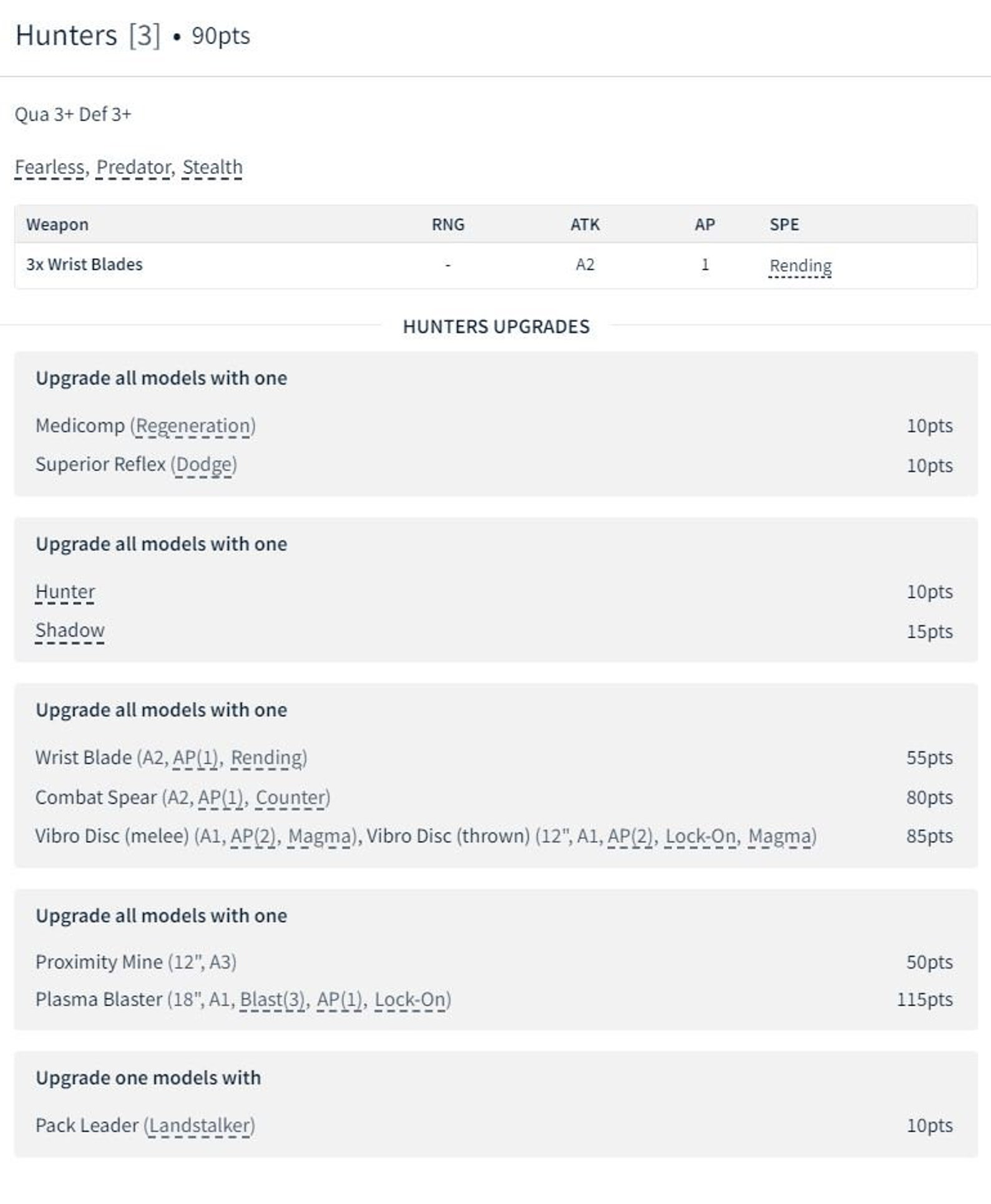 Apex Skull Hunter Scarface Hunter One Page Rules Etsy
