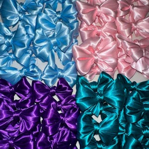 Satin Treat Bows: Handmade Treat/Party Favor Ribbons (1 Dozen)