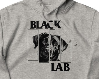 Black Flag Black Lab | Dog Pun | Premium Hoodie | Unisex Fit for Him and Her | Punk Rock Sweatshirt | Alternative Rock Emo