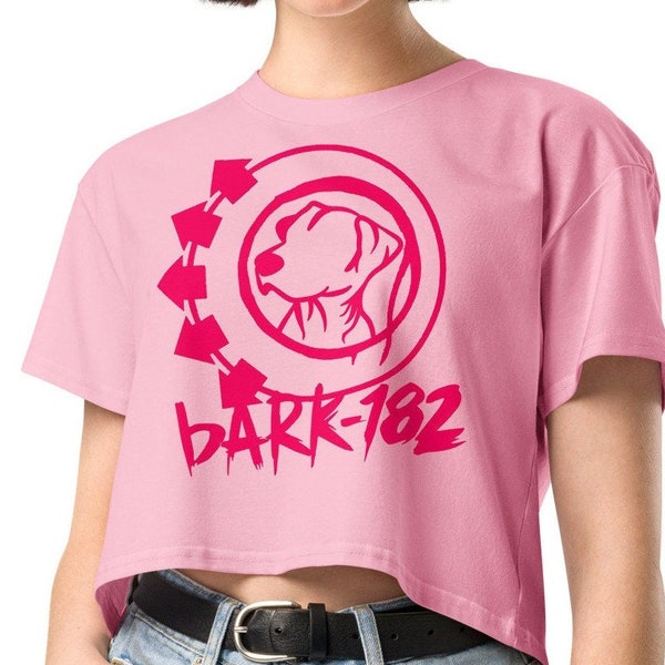 Blink 182 | Bark 182 Premium Womens Crop Top | 2000s Punk Alternative Rock Emo | Punk Shirt Him and Her
