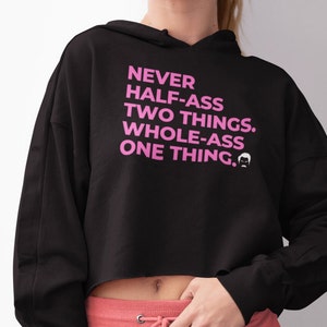 Parks and Rec Merch | Ron Swanson Quote Crop Hoodie | Womens