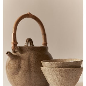 Haruka Matsuo - Japanese Tea Set - Soba Gray - Japanese Teapot - Traditional Japanese Tea Set - 1 Set Packed
